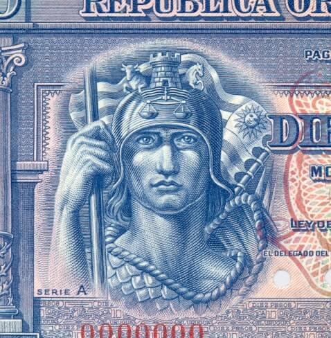 J. Luis Zorrilla de San Martin - Alegoría de la República, detalle billete 10 pesos