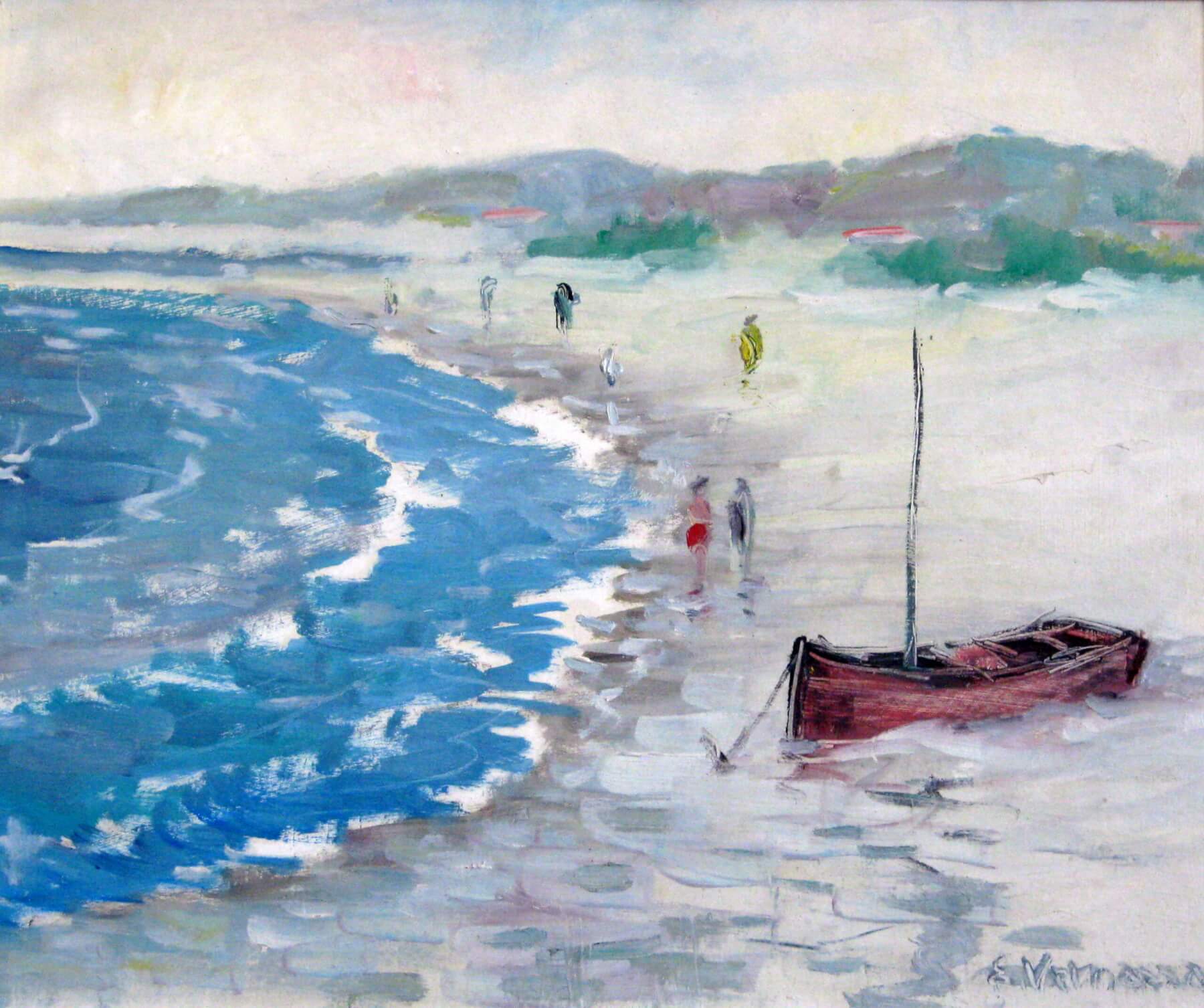 Eduardo Vernazza - Playa, óleo